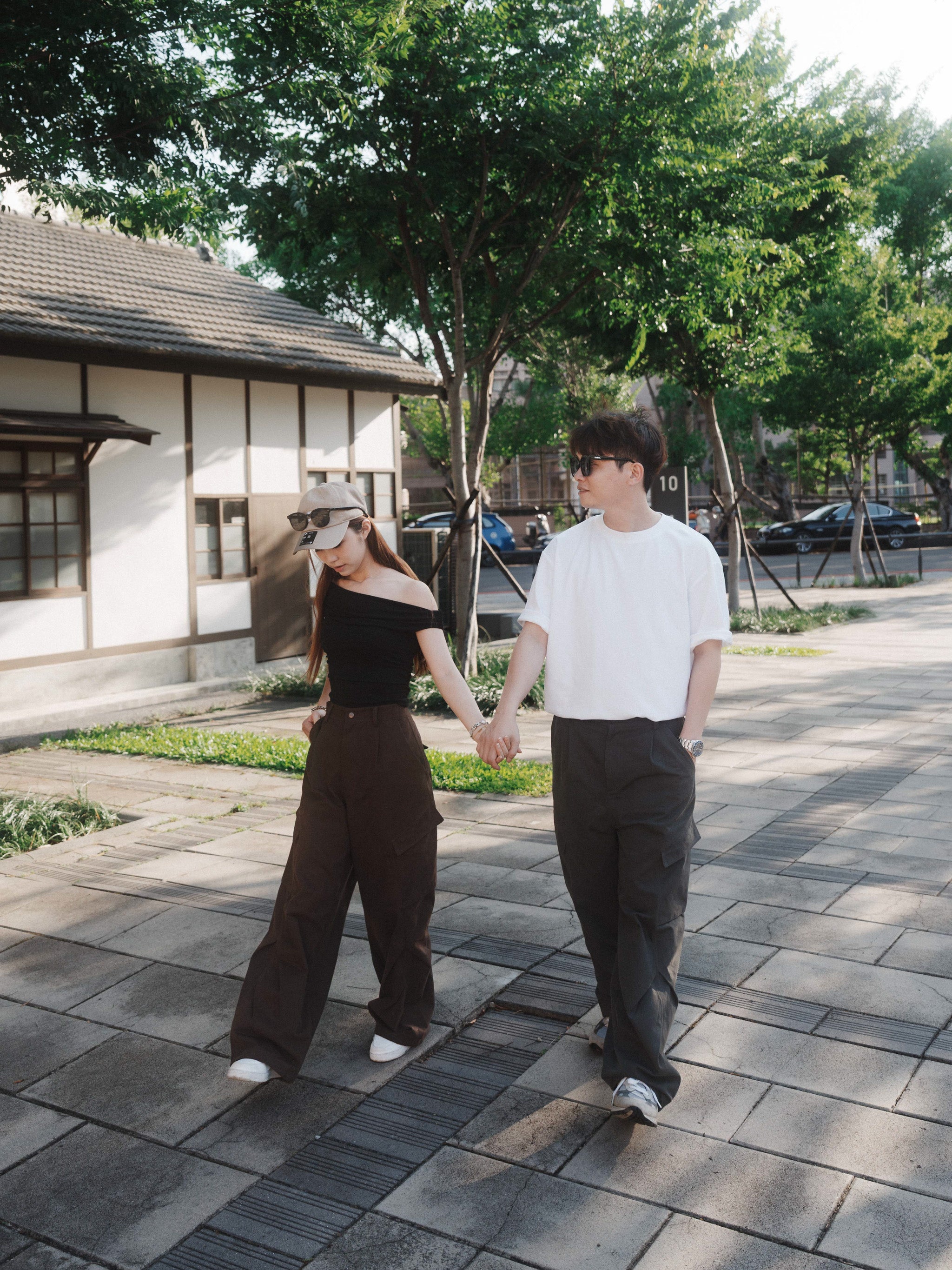 SOK Cargo Pants 摺線直筒工裝寬褲