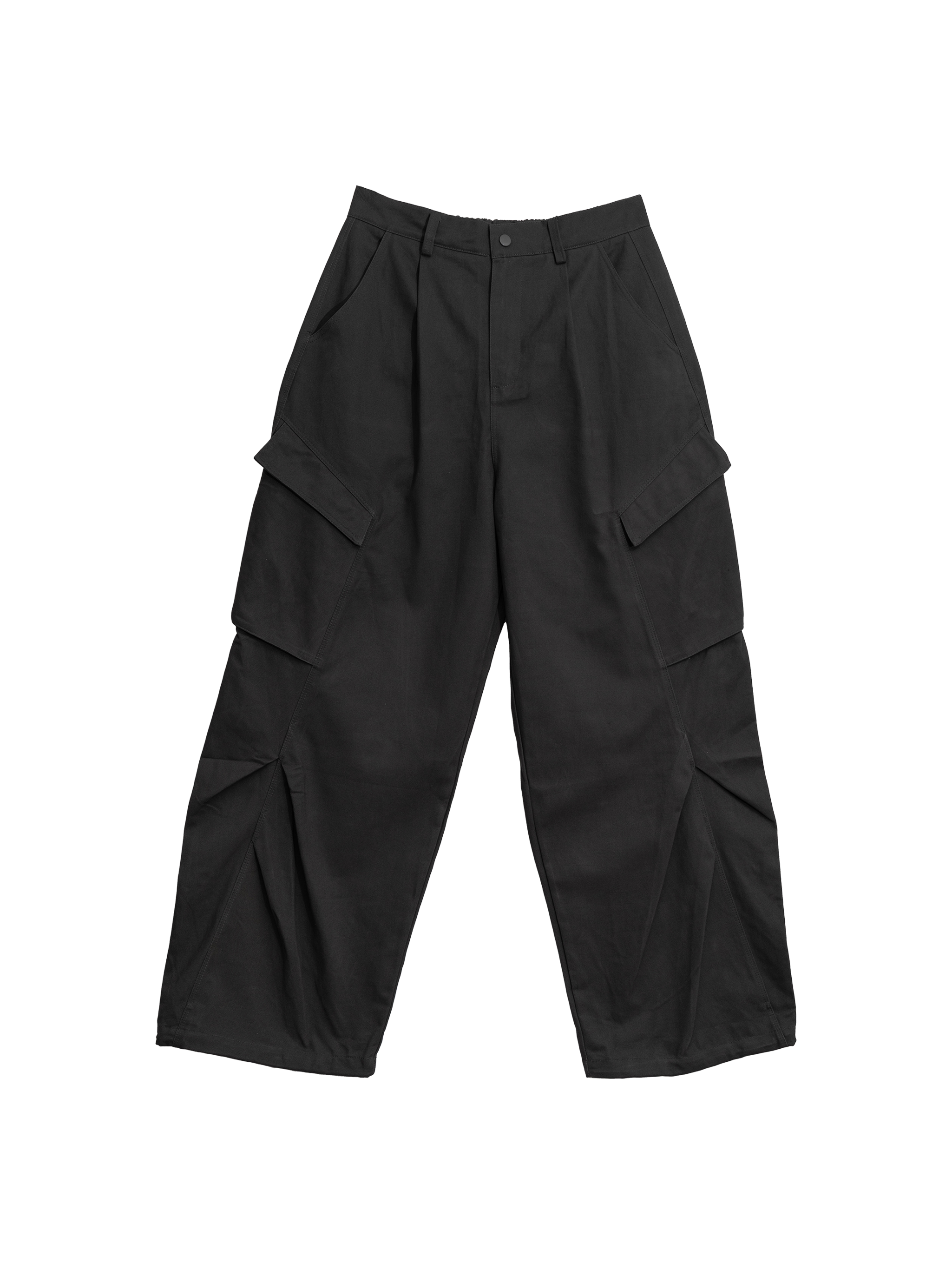 SOK Cargo Pants 摺線直筒工裝寬褲