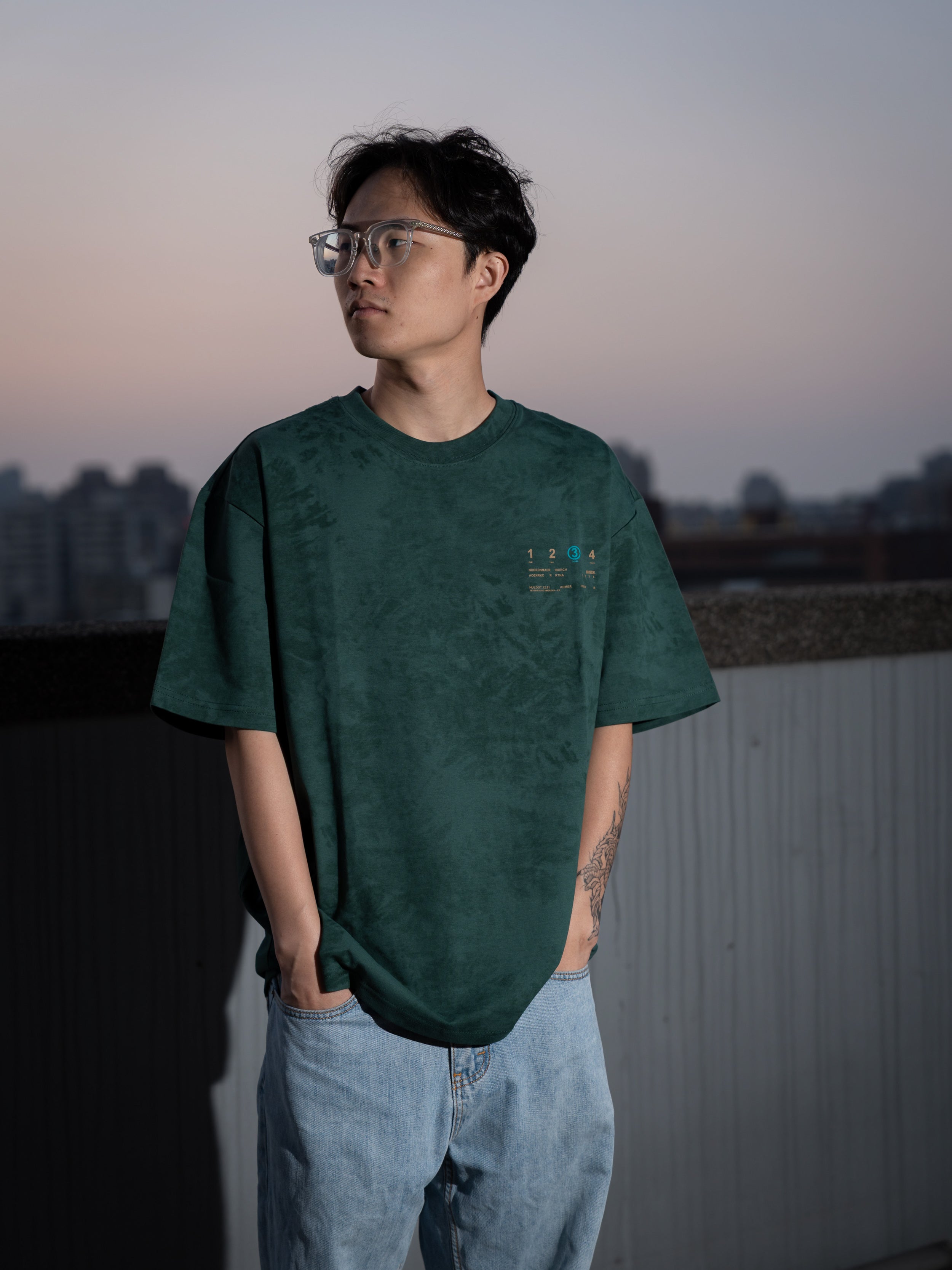 數字印花T恤 厚磅寬鬆版型