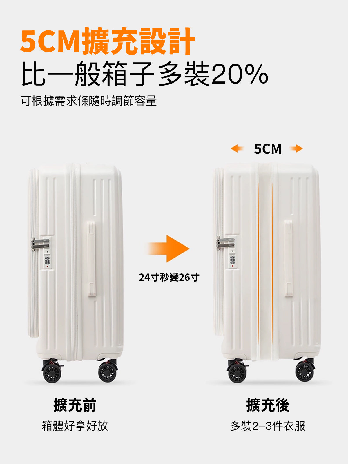 馬卡龍系列｜24吋側開行李箱